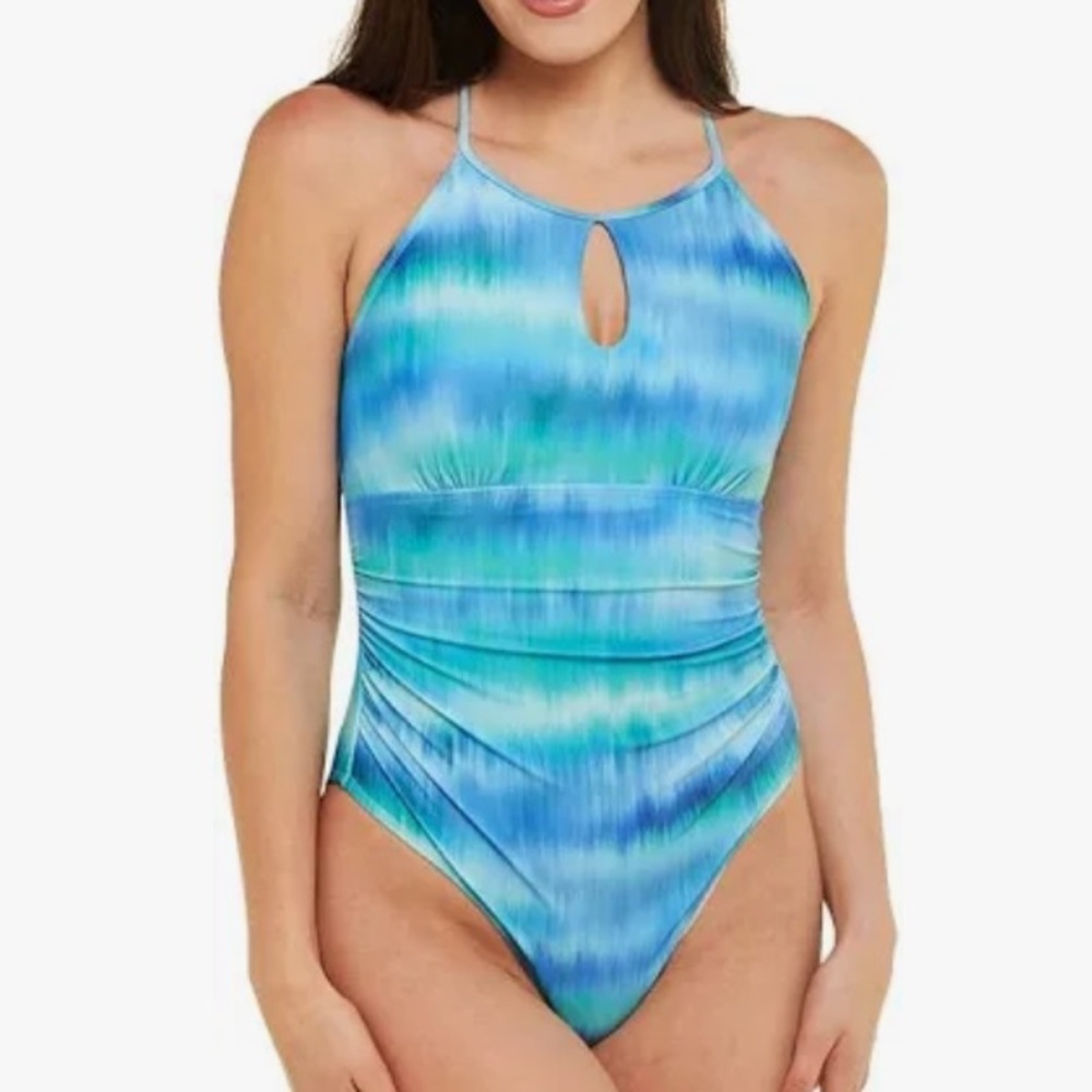 Tahari Keyhole One Piece Swimsuit